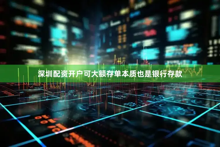 深圳配资开户可大额存单本质也是银行存款